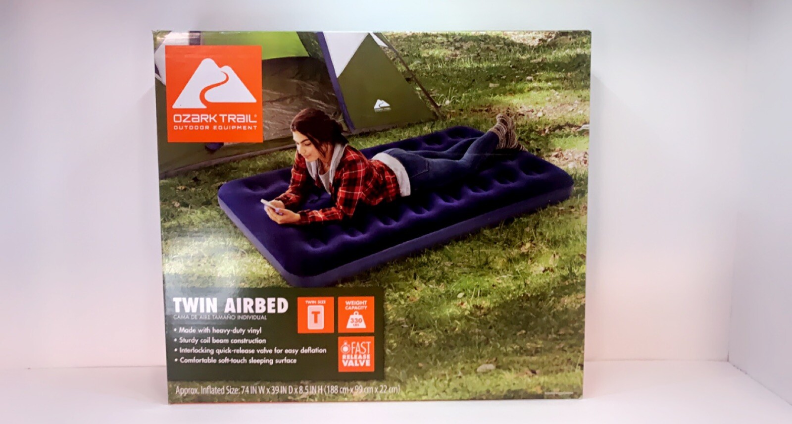 Ozark Trail Air Mattress Inflatable Twin Airbed Heavy Duty (74 x 39 x 8.75) NEW