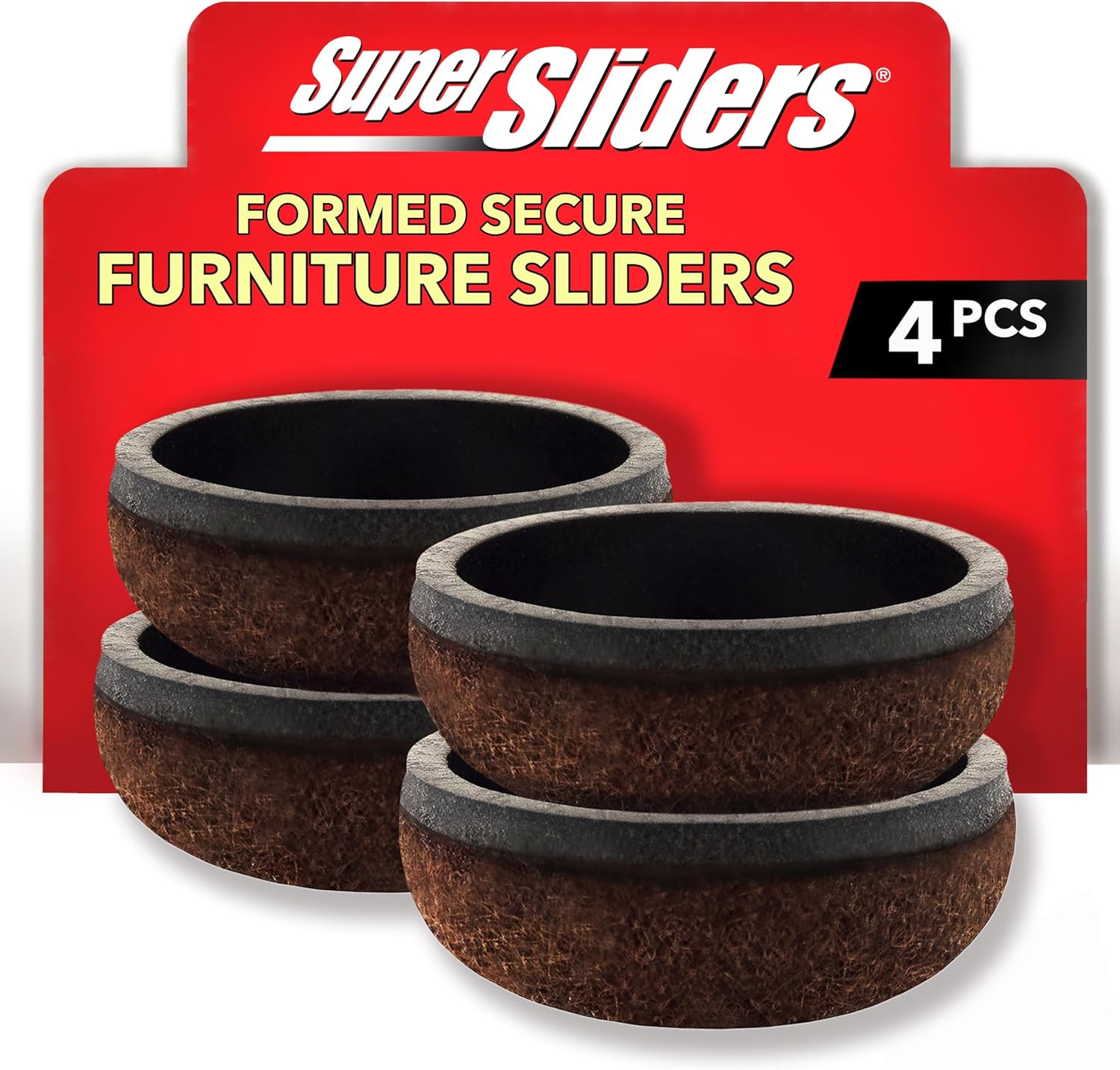 Super Sliders 4 Pack 1.5″ round Felt Furniture Sliders for Hardwood Floors – Sel