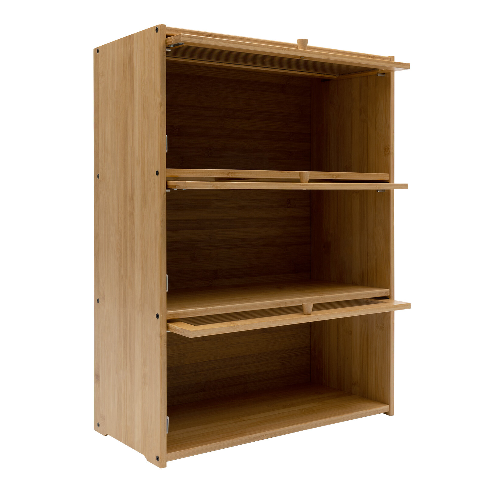 Storage Cabinet, Countertop Cabinet, Bamboo Organizer for Kitchen Living Room