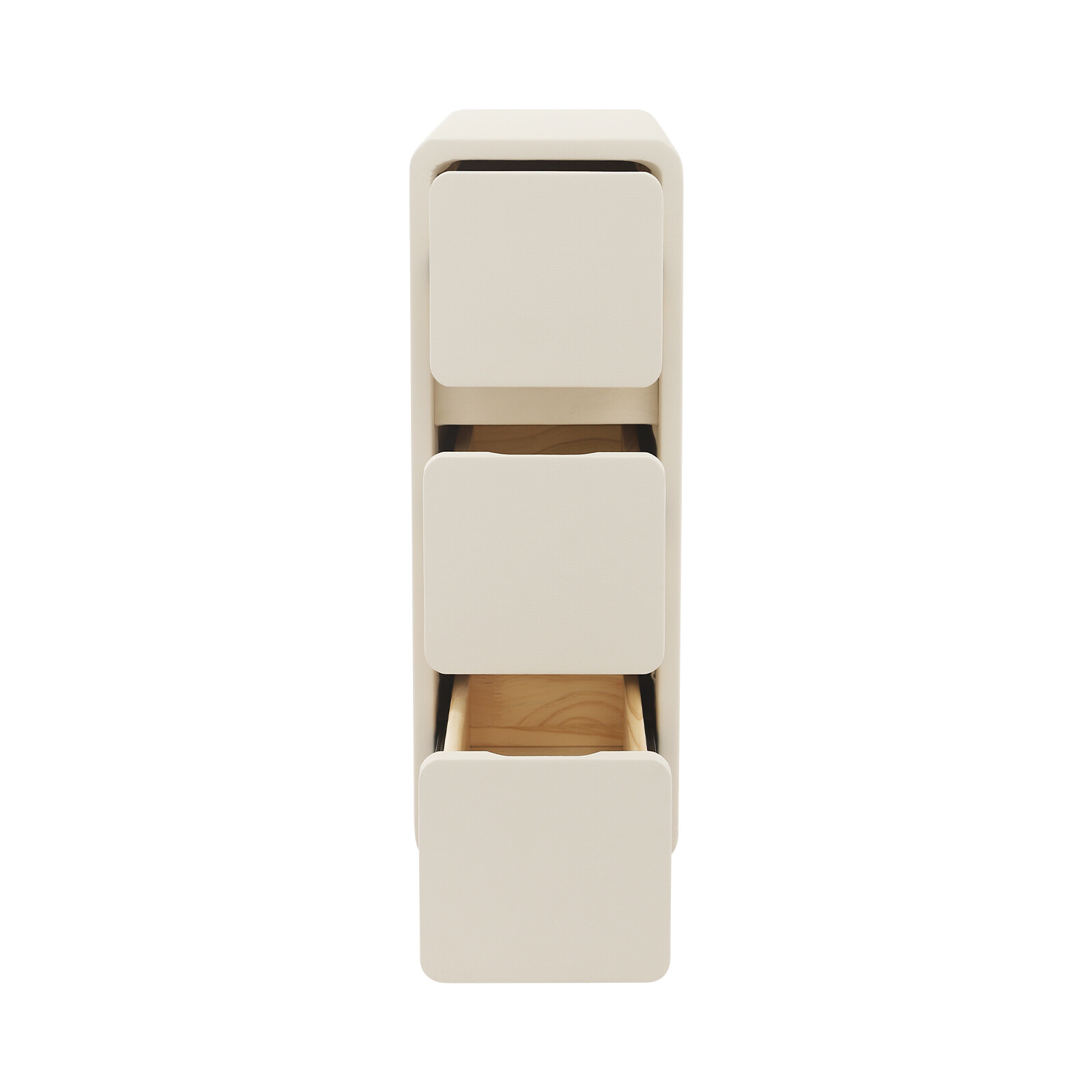 Bedside Cabinet With 3 Drawers,40*20*58 Cm Narrow Nightstand For Bedroom