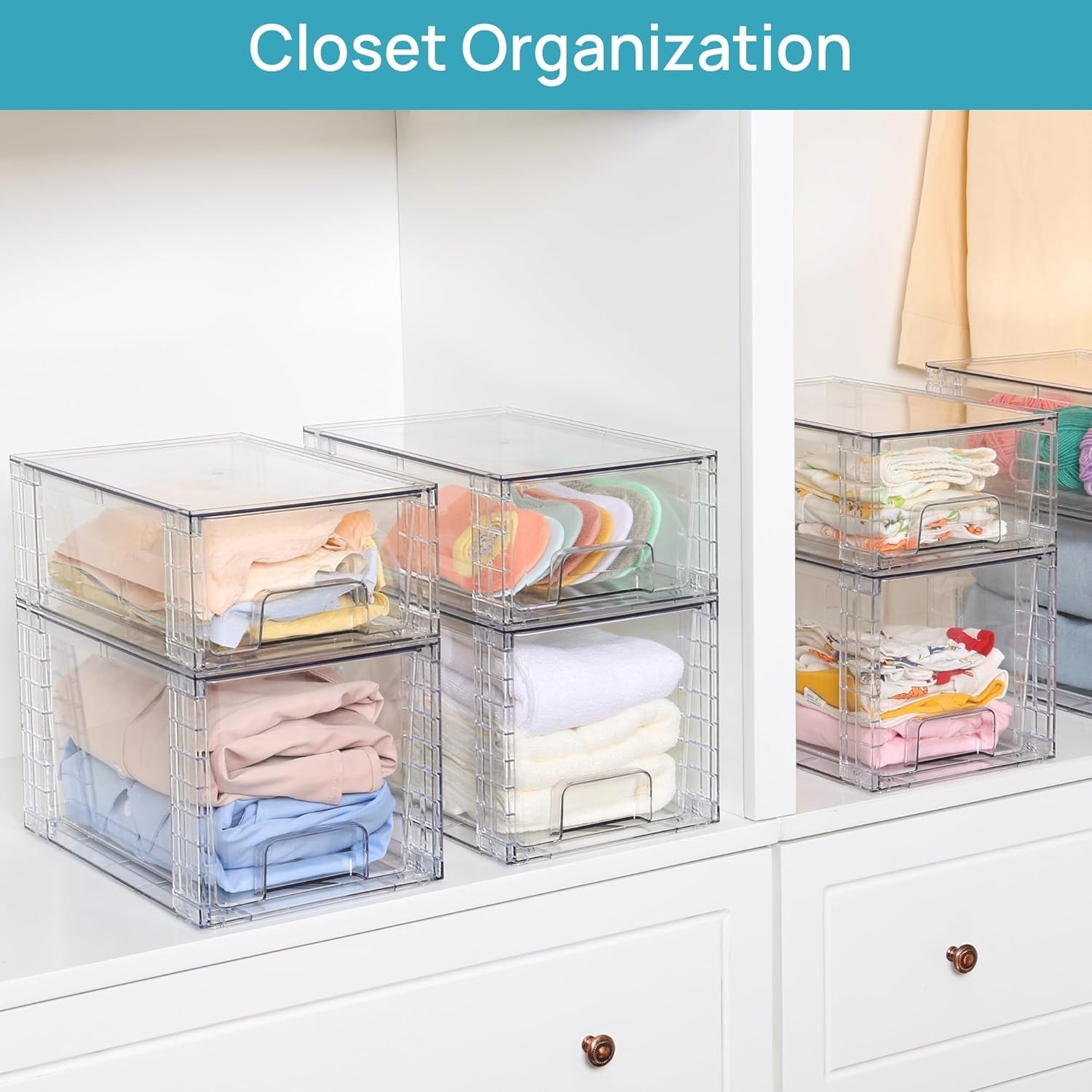 Clear View Multi-Use Acrylic Storage Bins – Easy Assembly & Space Saver