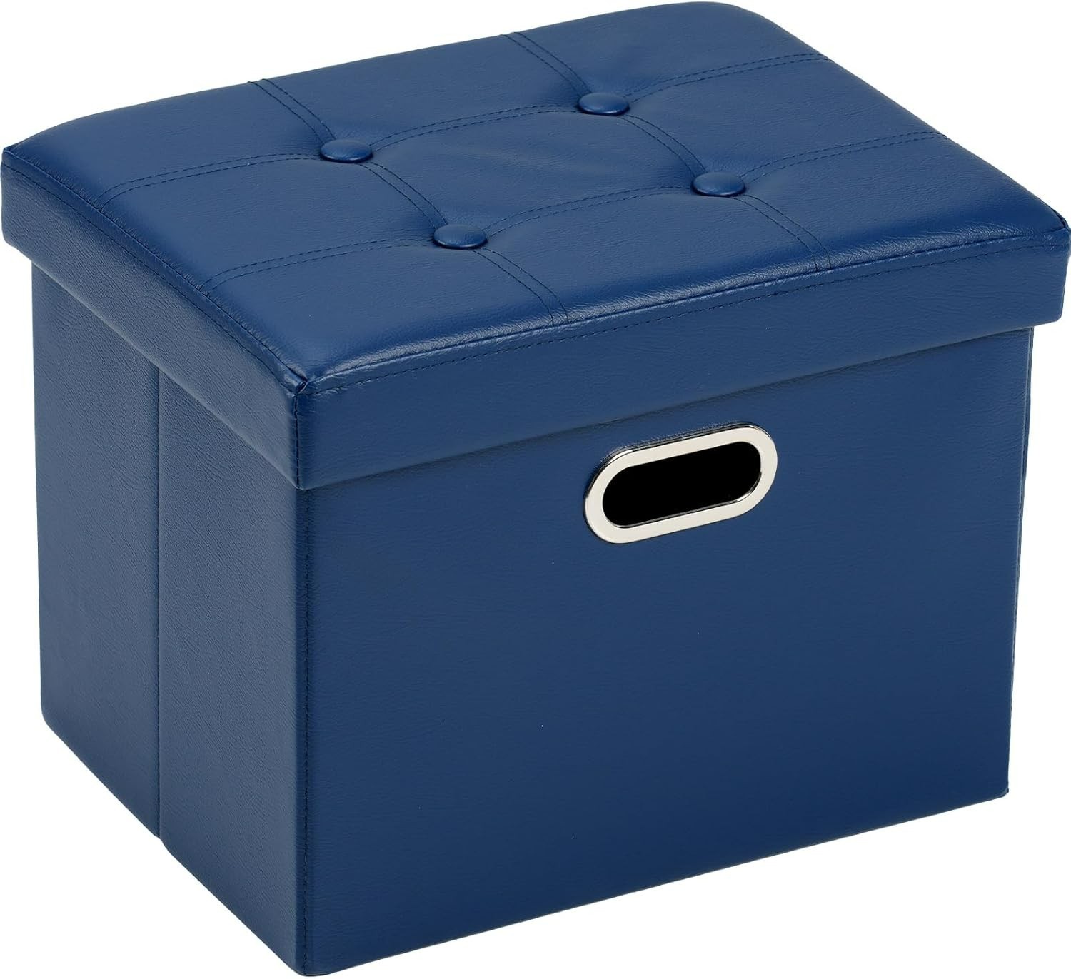 Storage Ottoman 17x13x13in Leather Ottoman Rectangle Footrest Footstool Foldi…