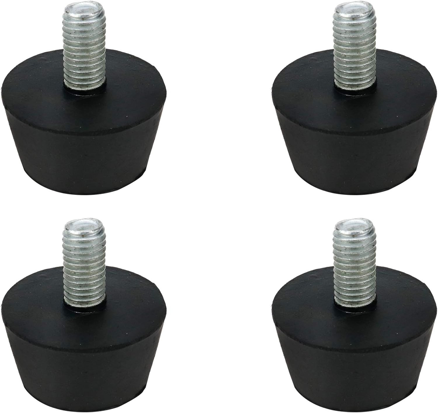 4Pcs Rubber Feet Bumpers Pads M10 Bolt 20Mm Height round Furniture Leg Riser …