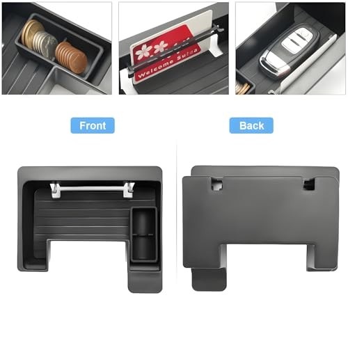 2025 2026 Tiguan Center Console Organizer Front, for VW Tiguan Tiguan-Black