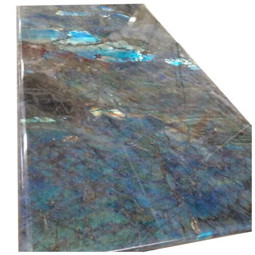 Labradorite Stone Dining & Kitchen Table Slab Handmade Rectangular Furniture