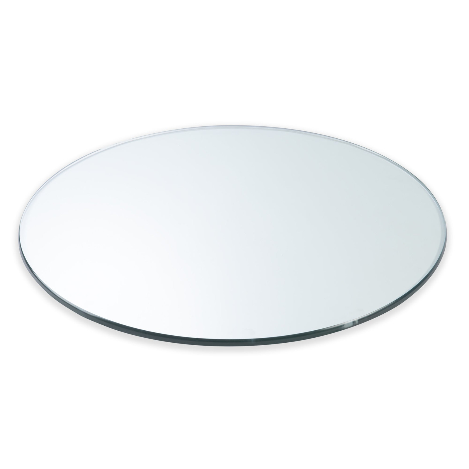 46″ Inch Round 1/4″ Thick Clear Glass Table Top with flat polished Edge and