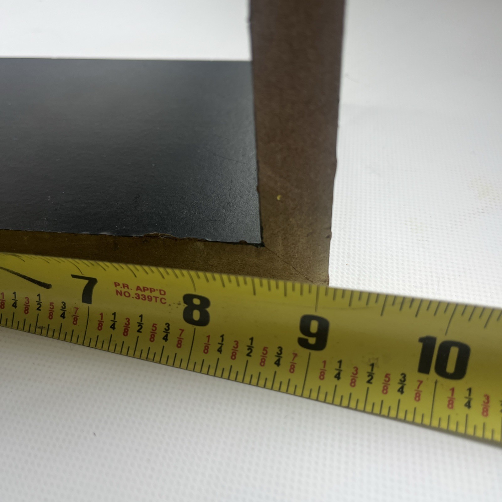 One Floating Wall Square Cube Shelves Wood, Black 9x 9