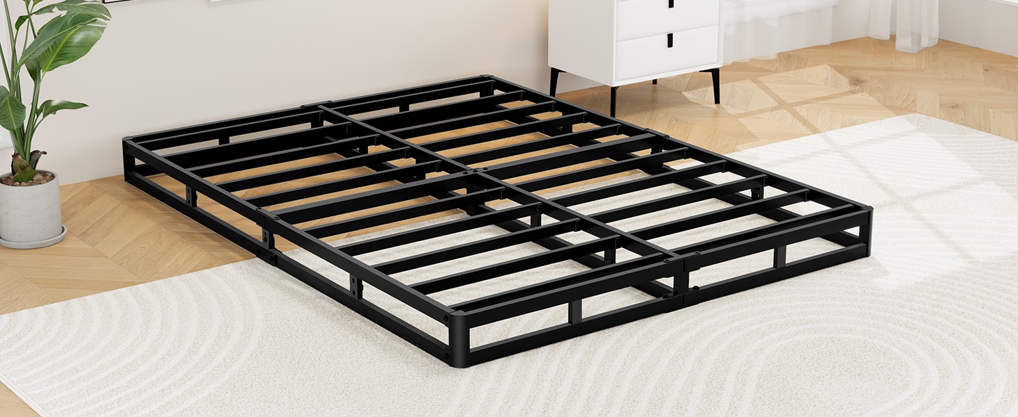 Full Size Box Spring, 5 Inch Low Profile Full Box Spring Only Bed Base, Heavy