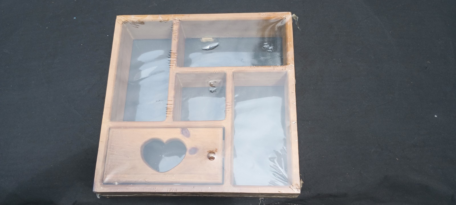 Vtg Wood Shelf Display Trinket Shelf Heart Cut Out Door *New In Package
