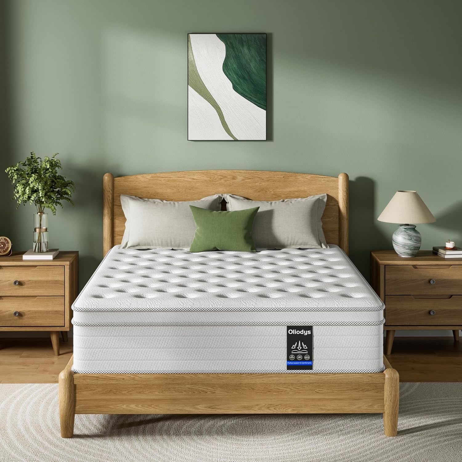 Twin Mattress, 10 Inch Hybrid Matress with Memory Foam & Individual Pocket