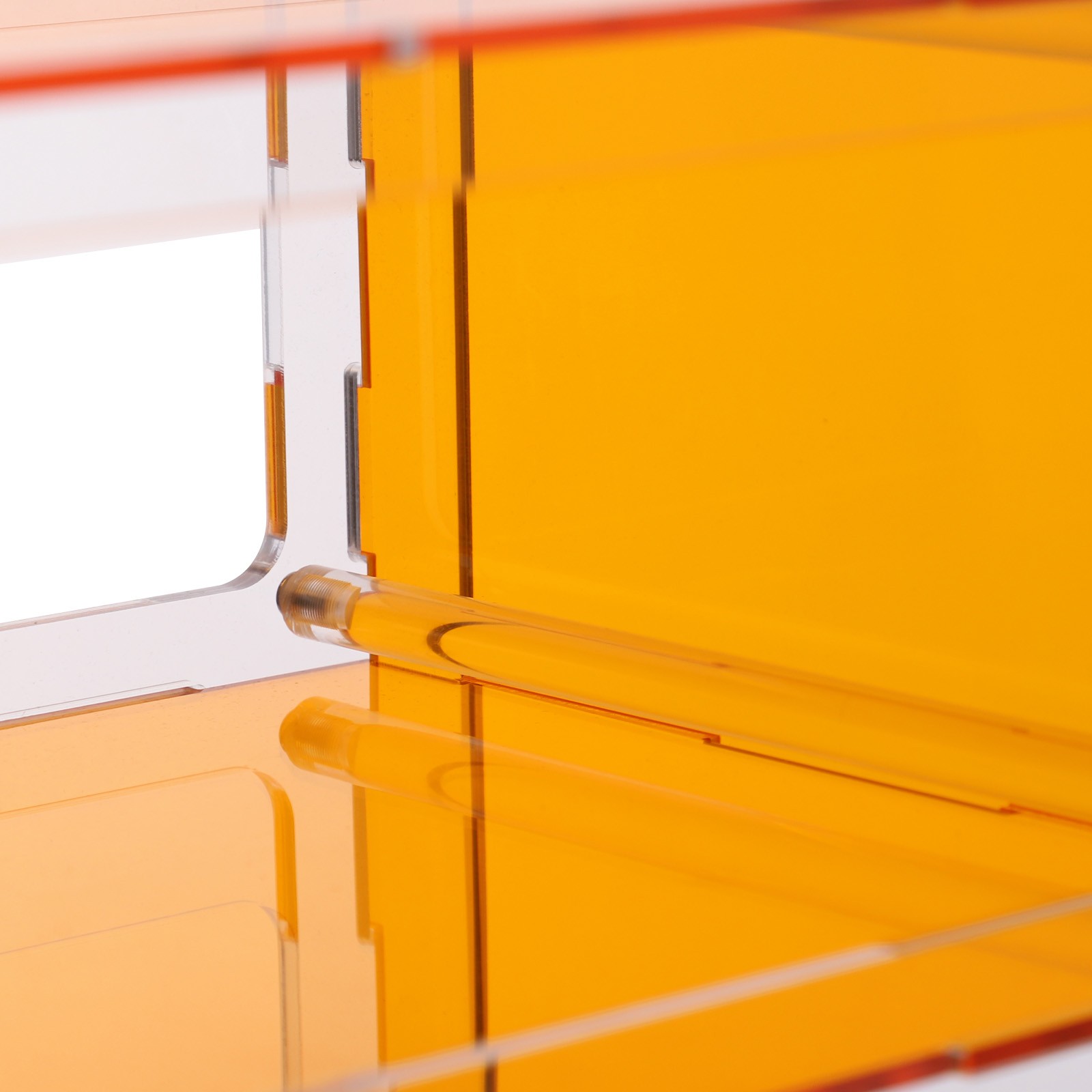 Acrylic Side Table Side Table for Living Room , Nightstand for Bedroom, Orange