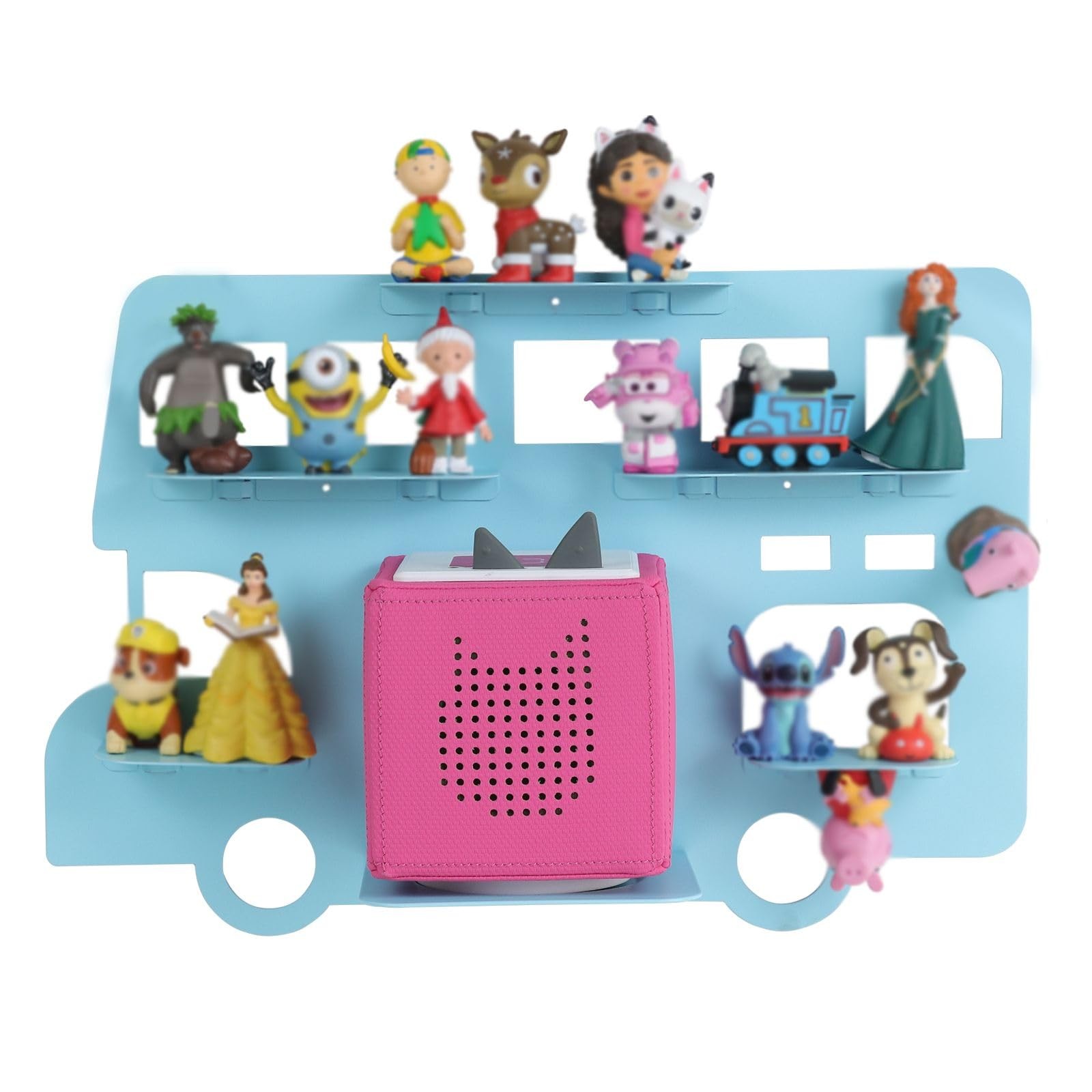Storage Shelf Metal Wall Magnetic 43x30cm for Toniebox Tonies Blue Bus Store