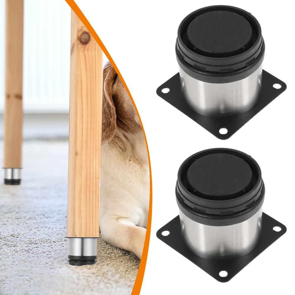 4 Pcs Aluminum Alloy Legs Dining Room Table Feet Adjustable for Cabinet Metal