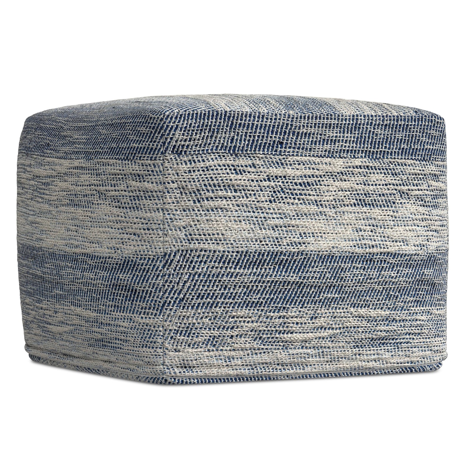 Simplihome Clay – 18 Inch Wide Upholstered Cotton Ottoman In Patterened