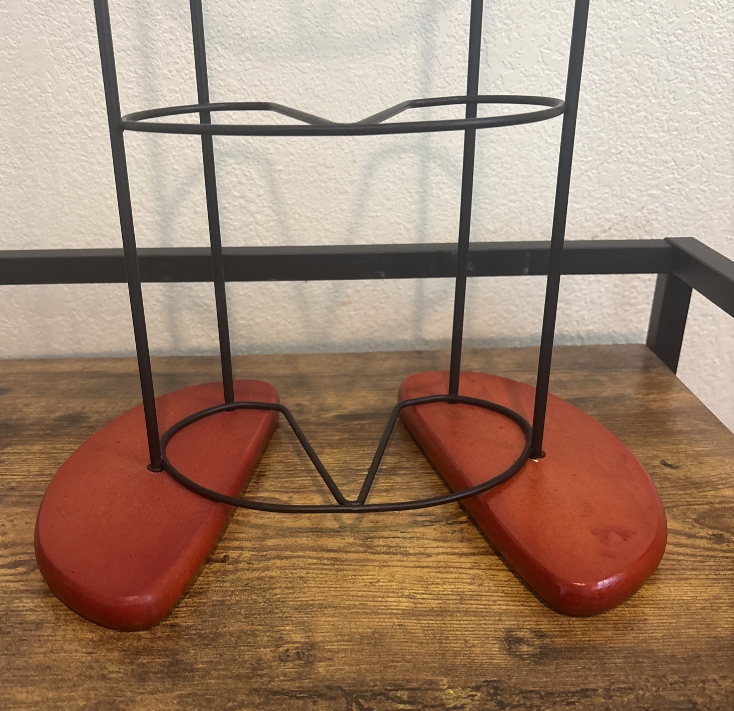 Vintage Retro Black Wire,Wood Base CD Game Storage Tower 51″ Holds 110+