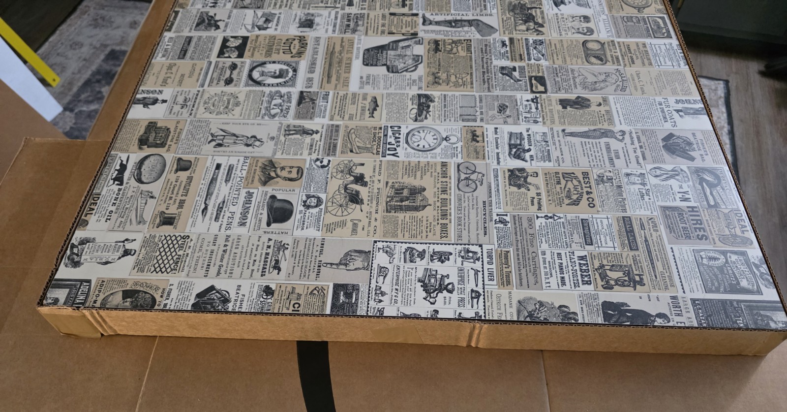 WENDY’S 30″ Newsprint Table VTG ORIGINAL 1st Gen BANNED 1970s VG w/o Base RARE!