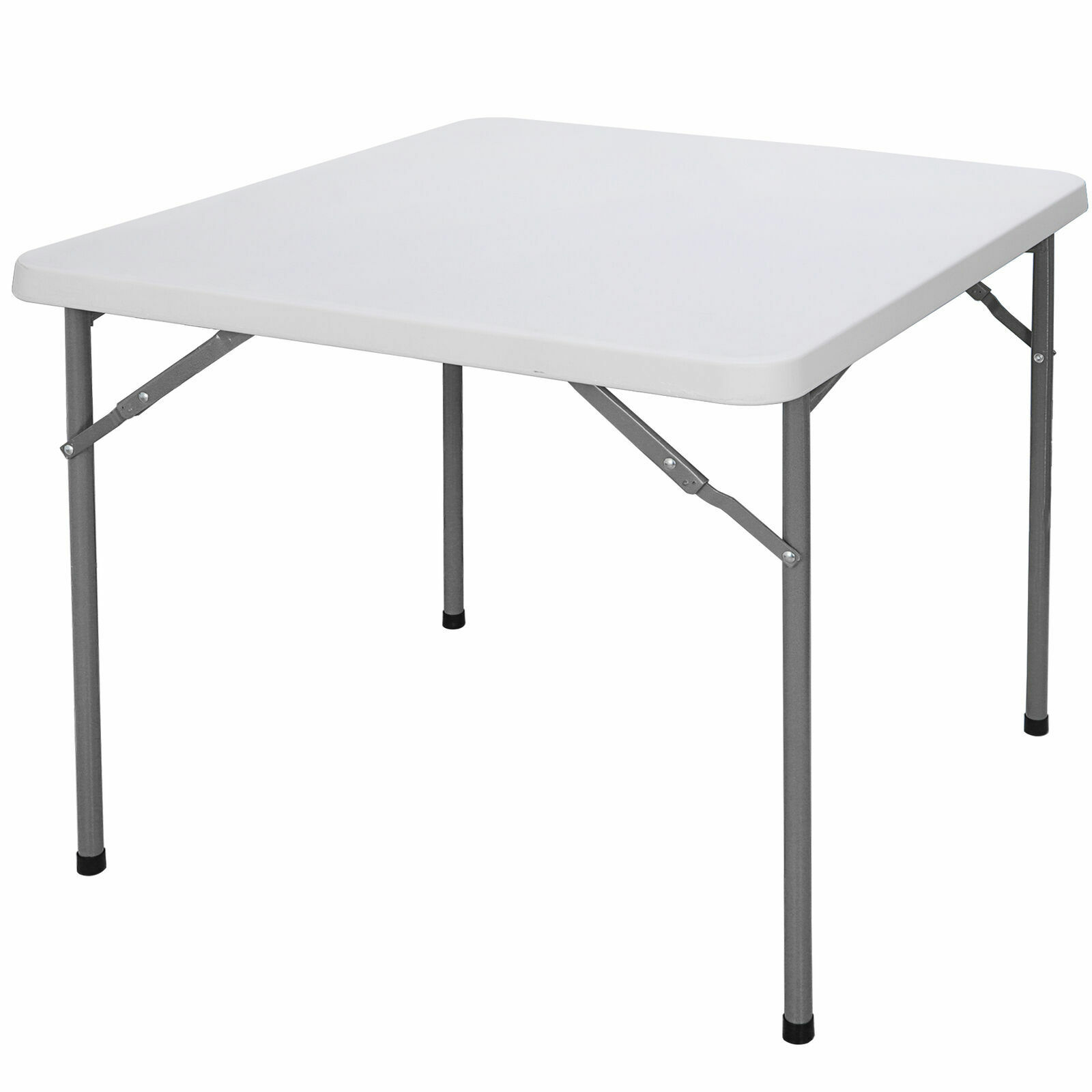 3FT Compact Multipurpose Square Card Table Garden Yard Beach Family White Picnic