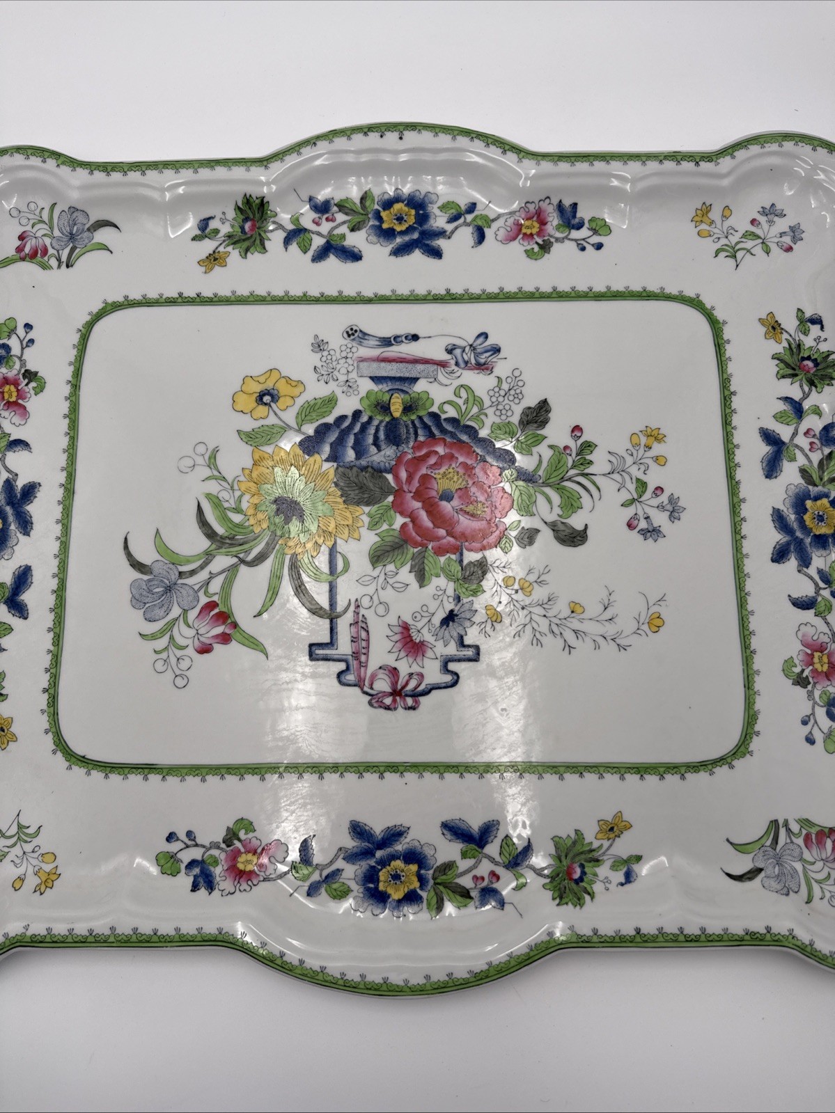 Vintage Chinese HUA RONG TANG ZHI table porcelain Flower Top Colorful