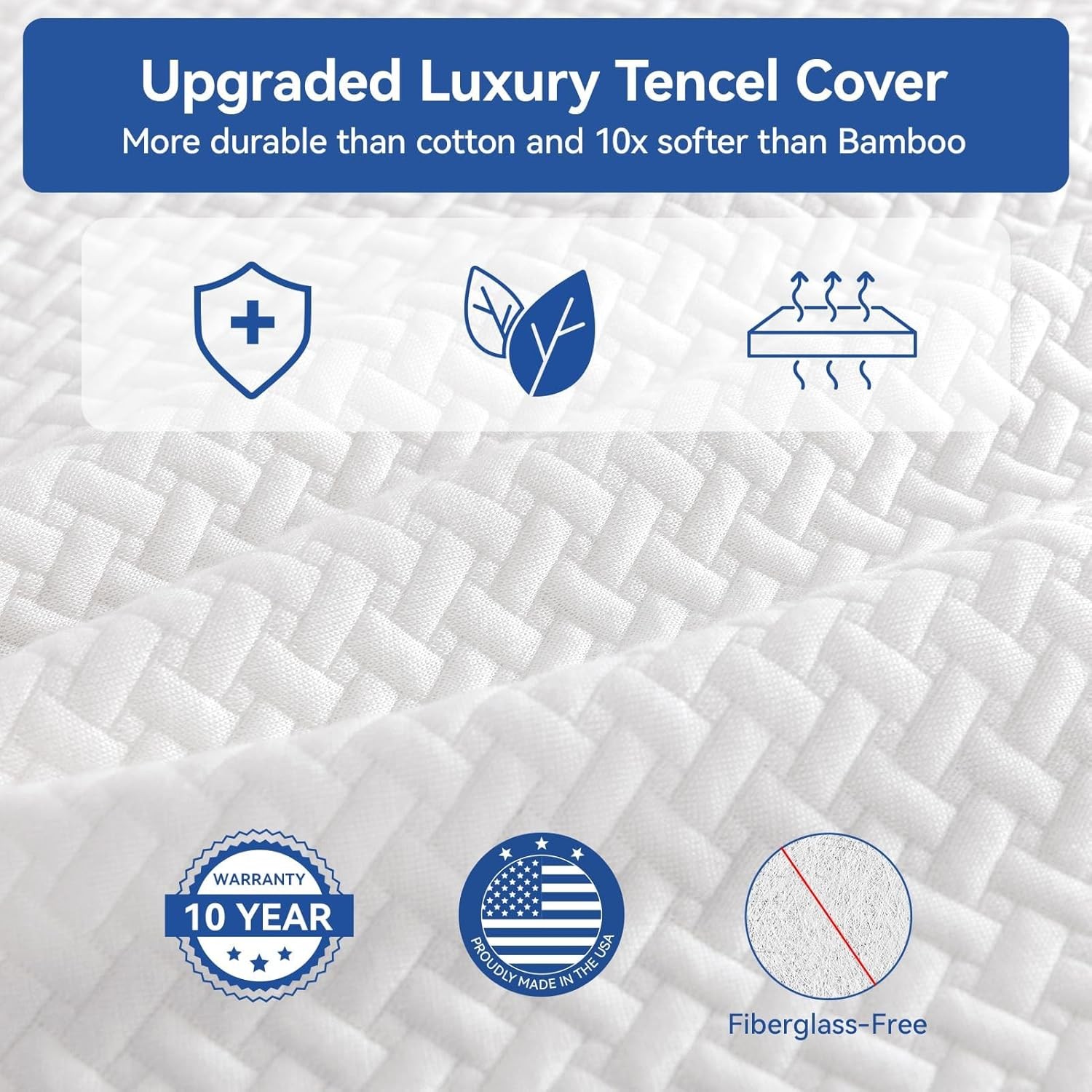 WEUP 10 Inch Short King RV Mattress with Tencel Cover RV-10 Inch
