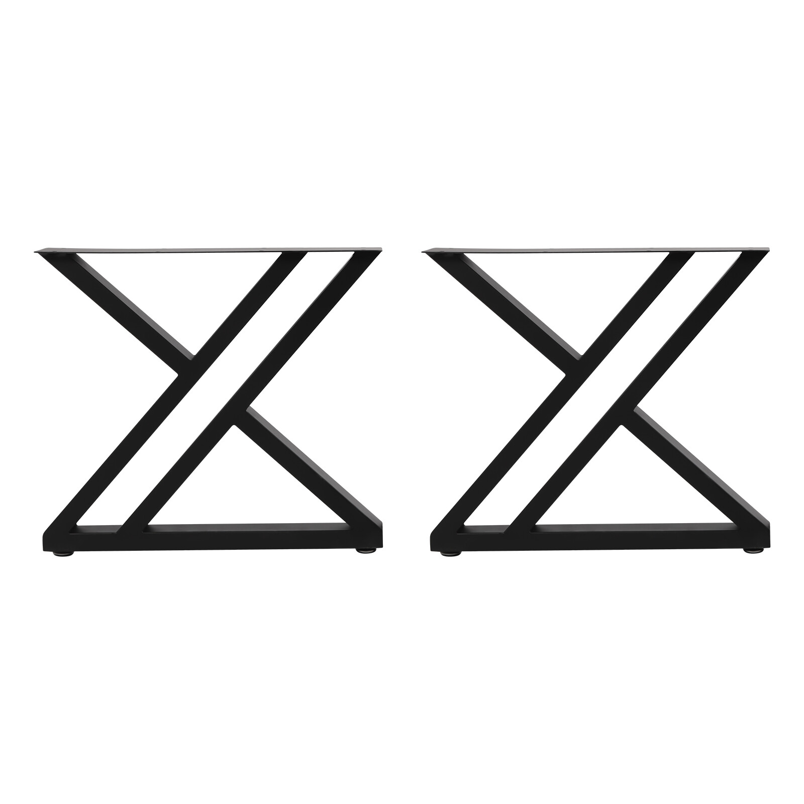 2Pack X-Shaped Table Legs Durable Metal Desk Heavy Duty Steel Desk Legs Black
