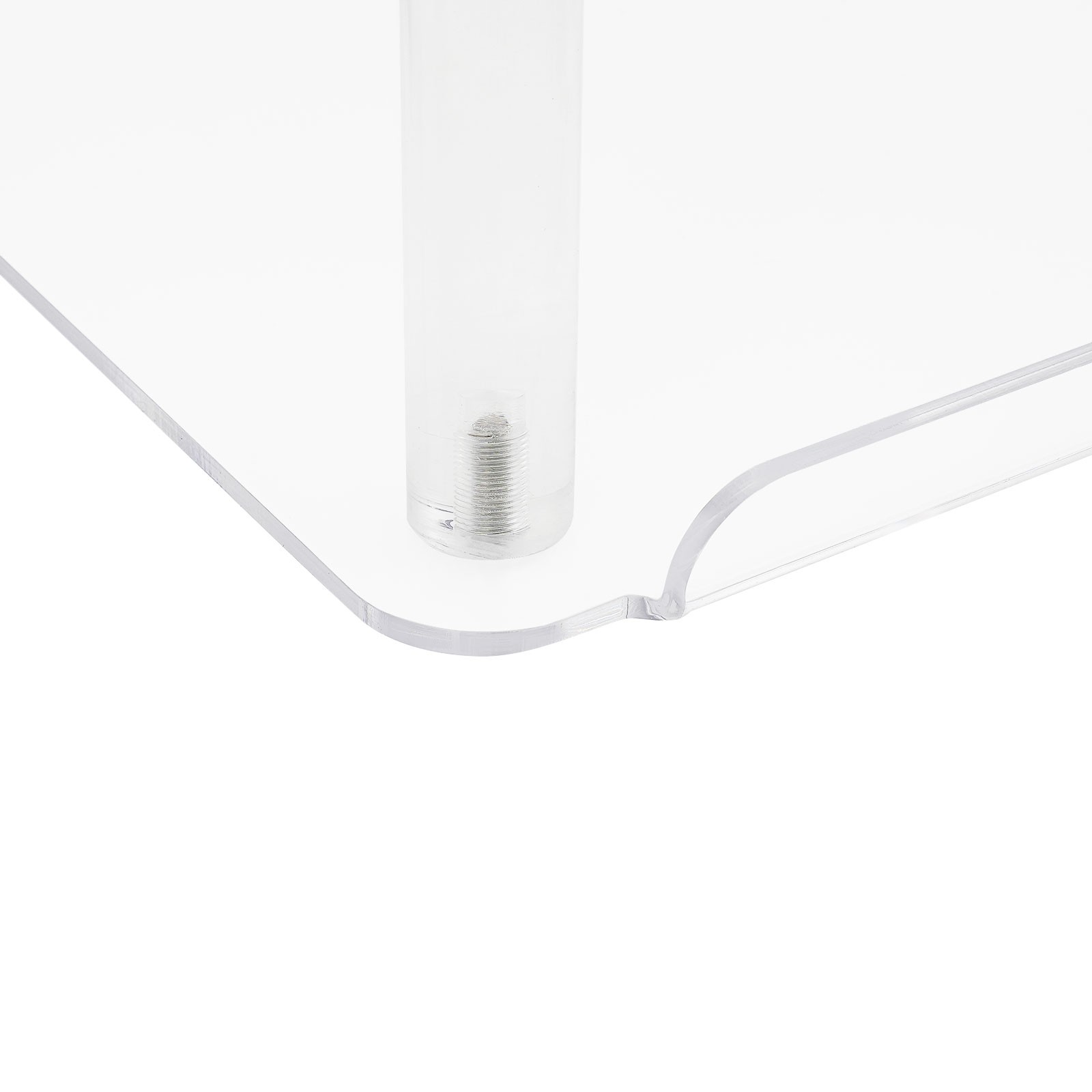 Clear Acrylic Side Table, Entryway Table, C Shaped End Table Minimalist Style