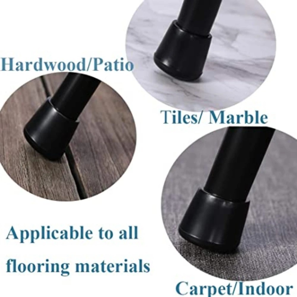 Round Rubber Chair Leg Caps 10-25mm Furniture Feet Covers Anti Slip Floor