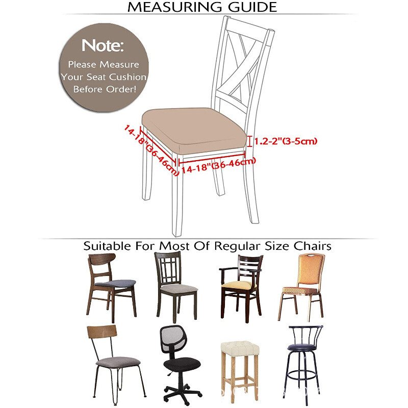 Stretch Spandex Removable Dining Chair Seat Cover Slipcovers Furniture Protector