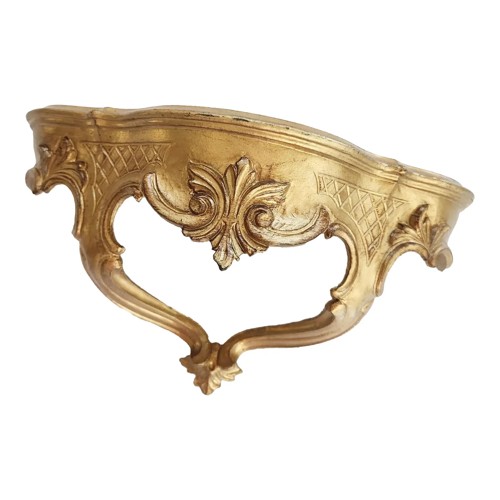 Vintage Ornate Gold Baroque Wall Shelf Hollywood Regency 11.5” Italian Inspired