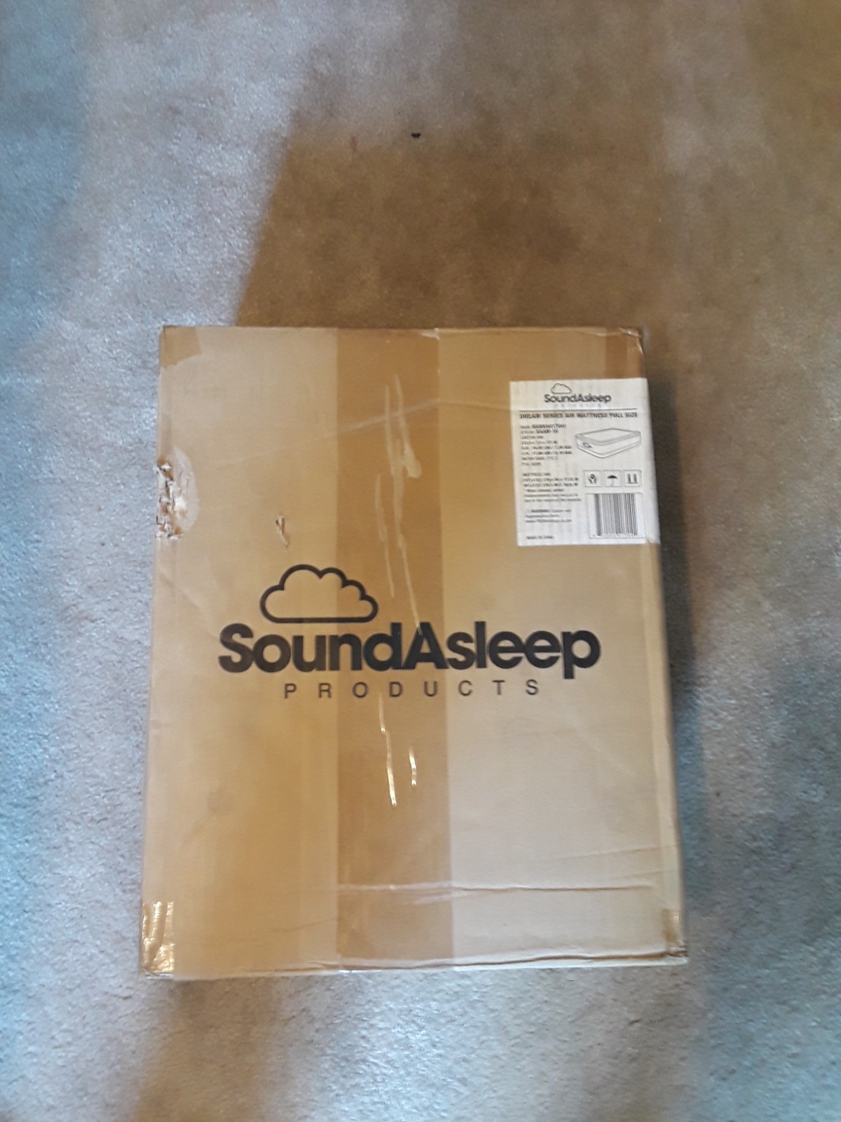 SoundAsleep : Air Mattress Measures 76 x 56 x 18.5