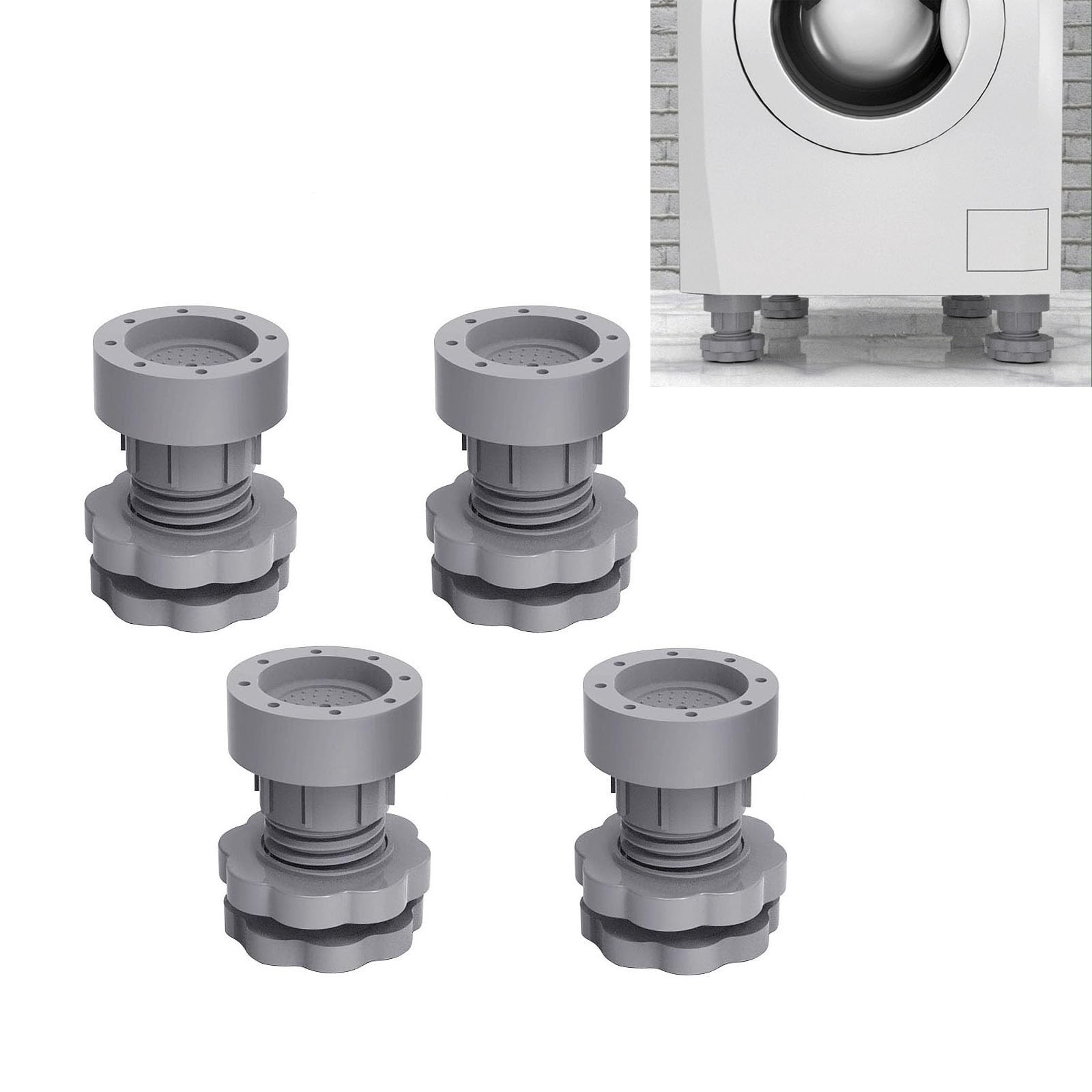 4 Pack Washing Machine Leveling Feet，adjustable Furniture Risers，I