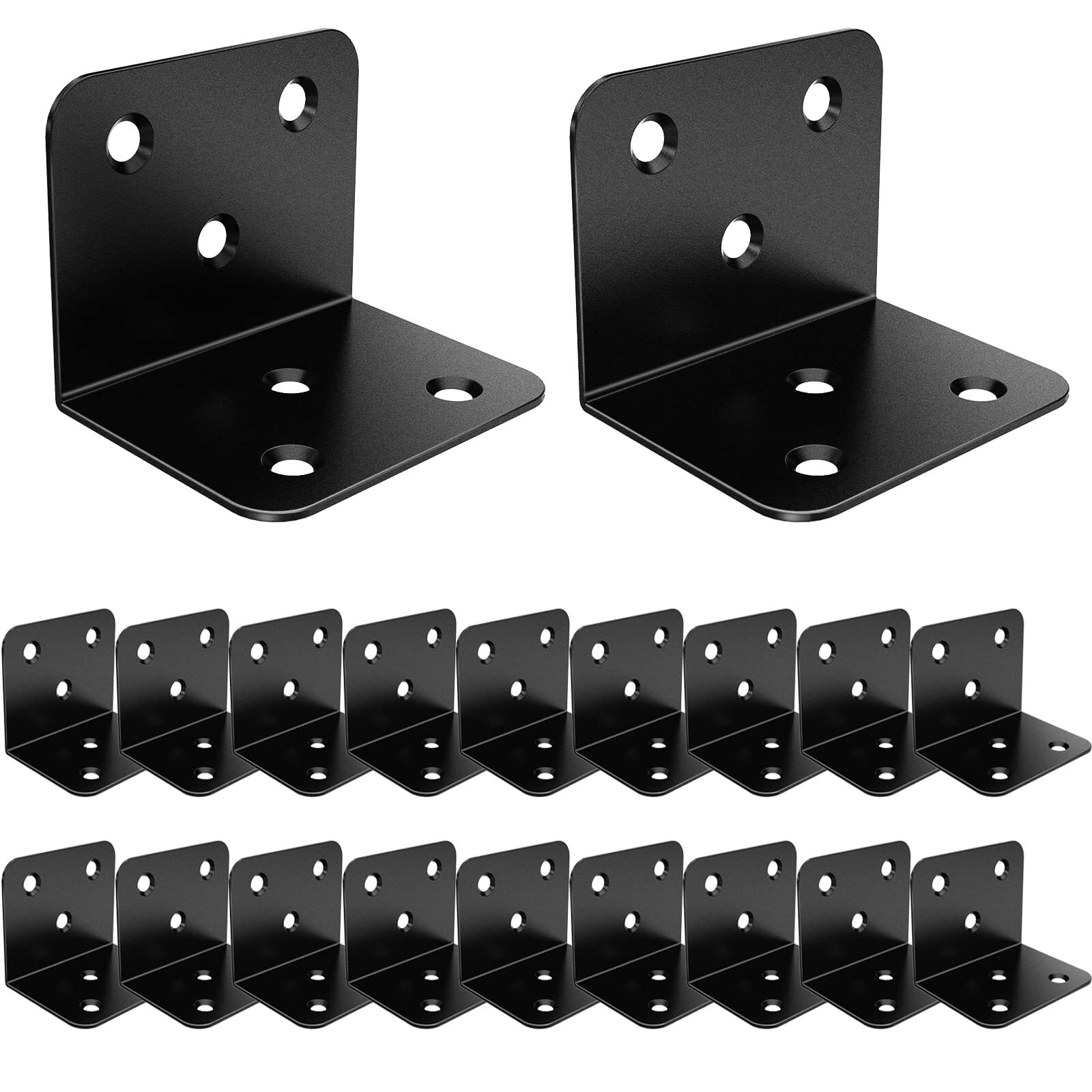 20 Pcs Metal Corner Braces, 1.5in L Brackets for Wood, 90 Degree l Bracket Wide