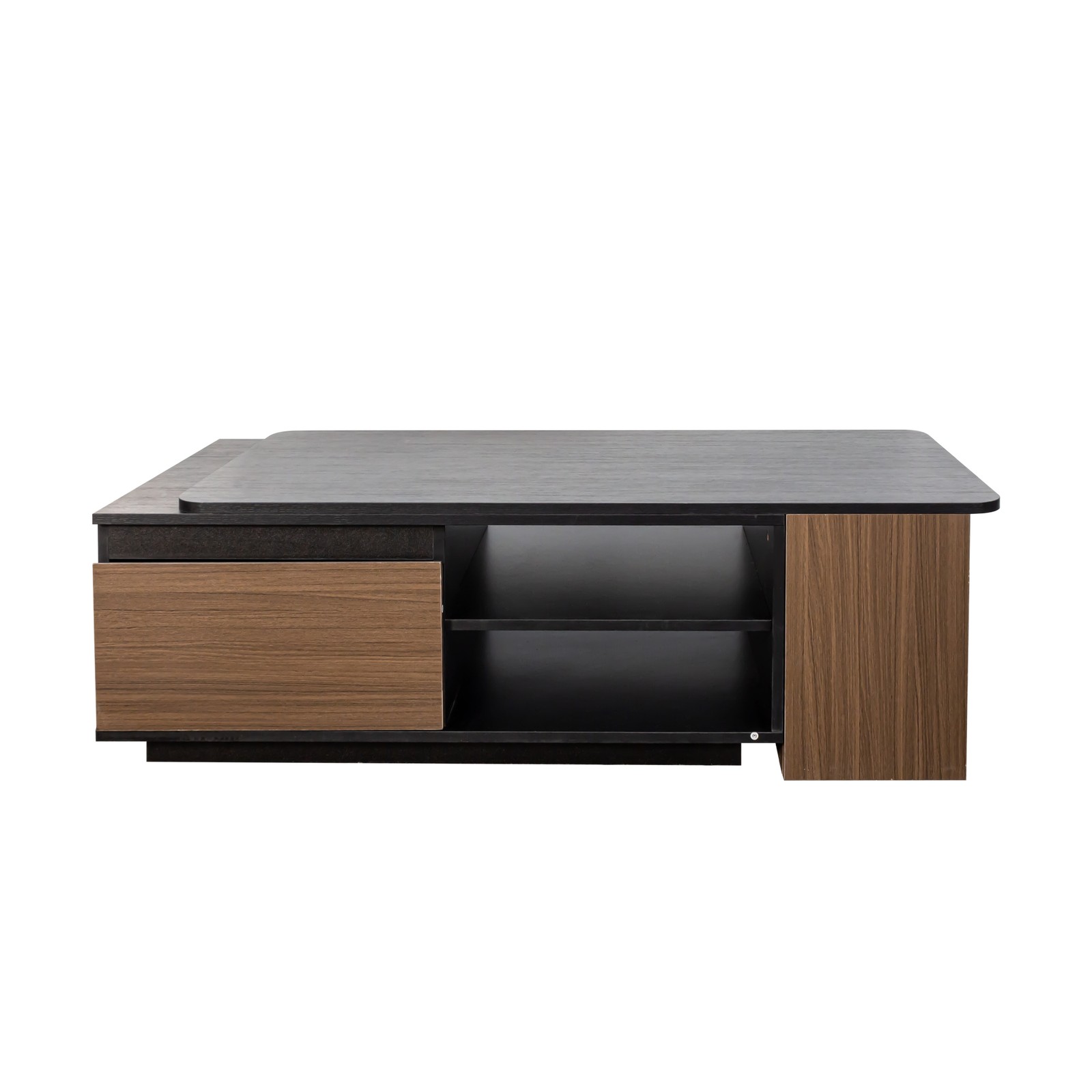 Extendable Coffee Table with 2 Storage Drawers, Adjustable Length