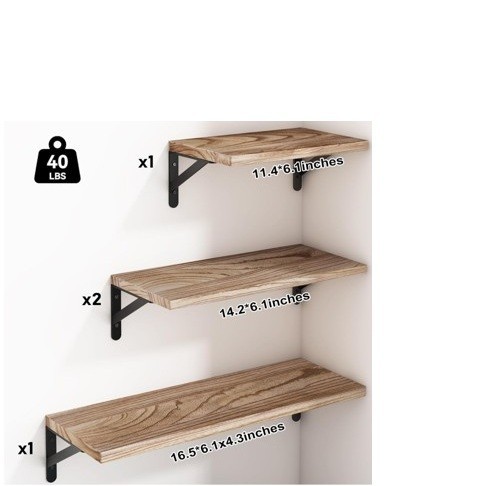 Wall Mounted Shelves Set, New in Box, YGeomer Brand