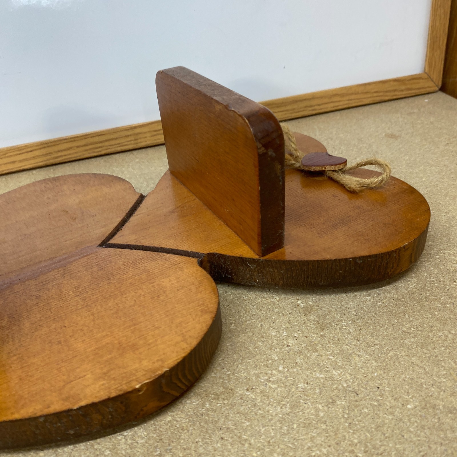 Vintage Rustic Heart Shaped 3 Tier Wall Shelf Country Farmhouse Decor Wood