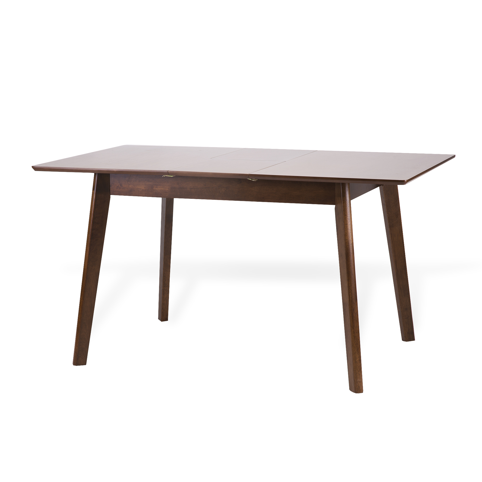 Dining Room Extendable Table Modern Solid Wood Medium Brown Color