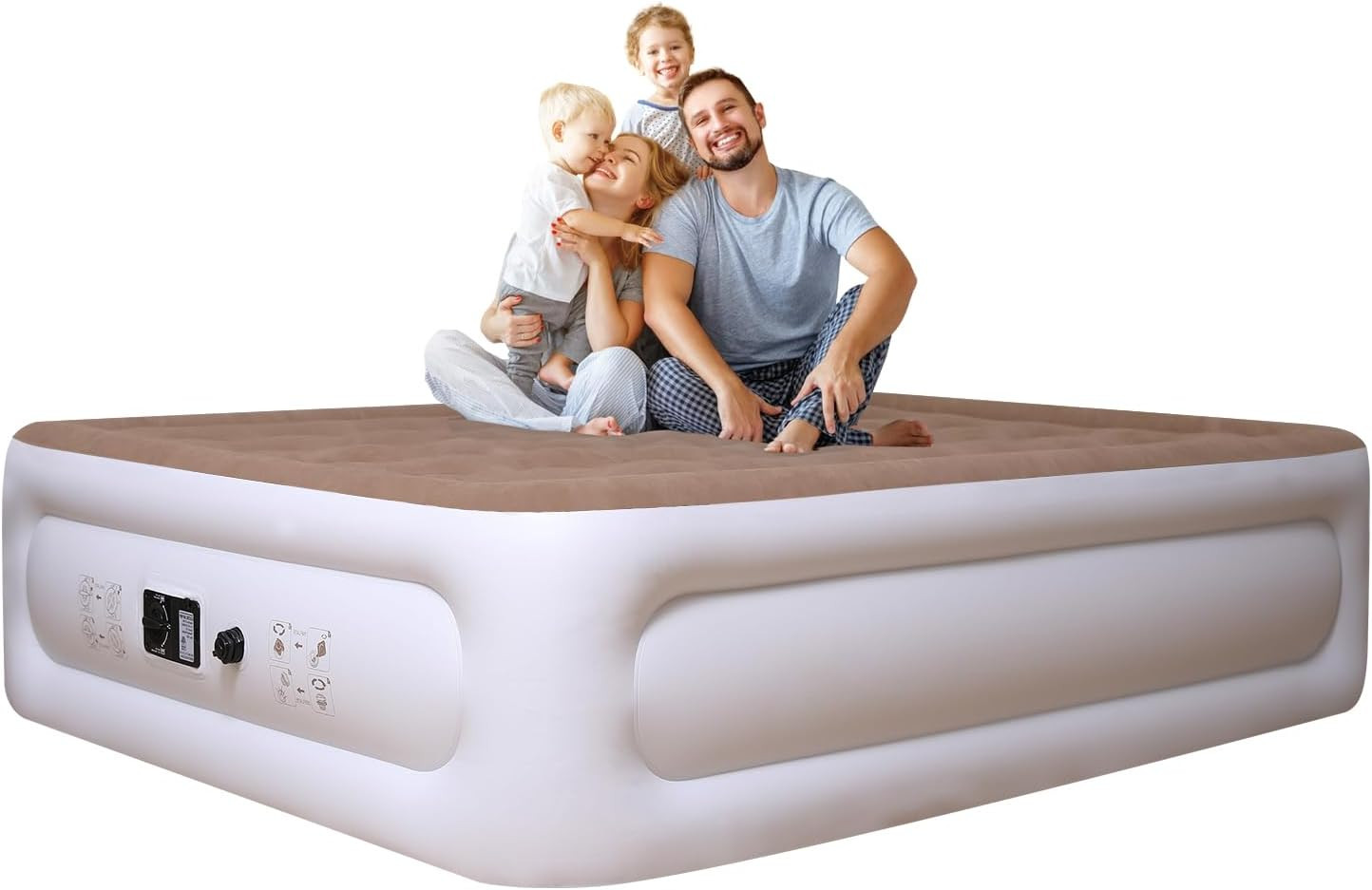 Queen Air Mattress with Built-in Pump, 18″ Luxury, 650lb Capacity, Portable