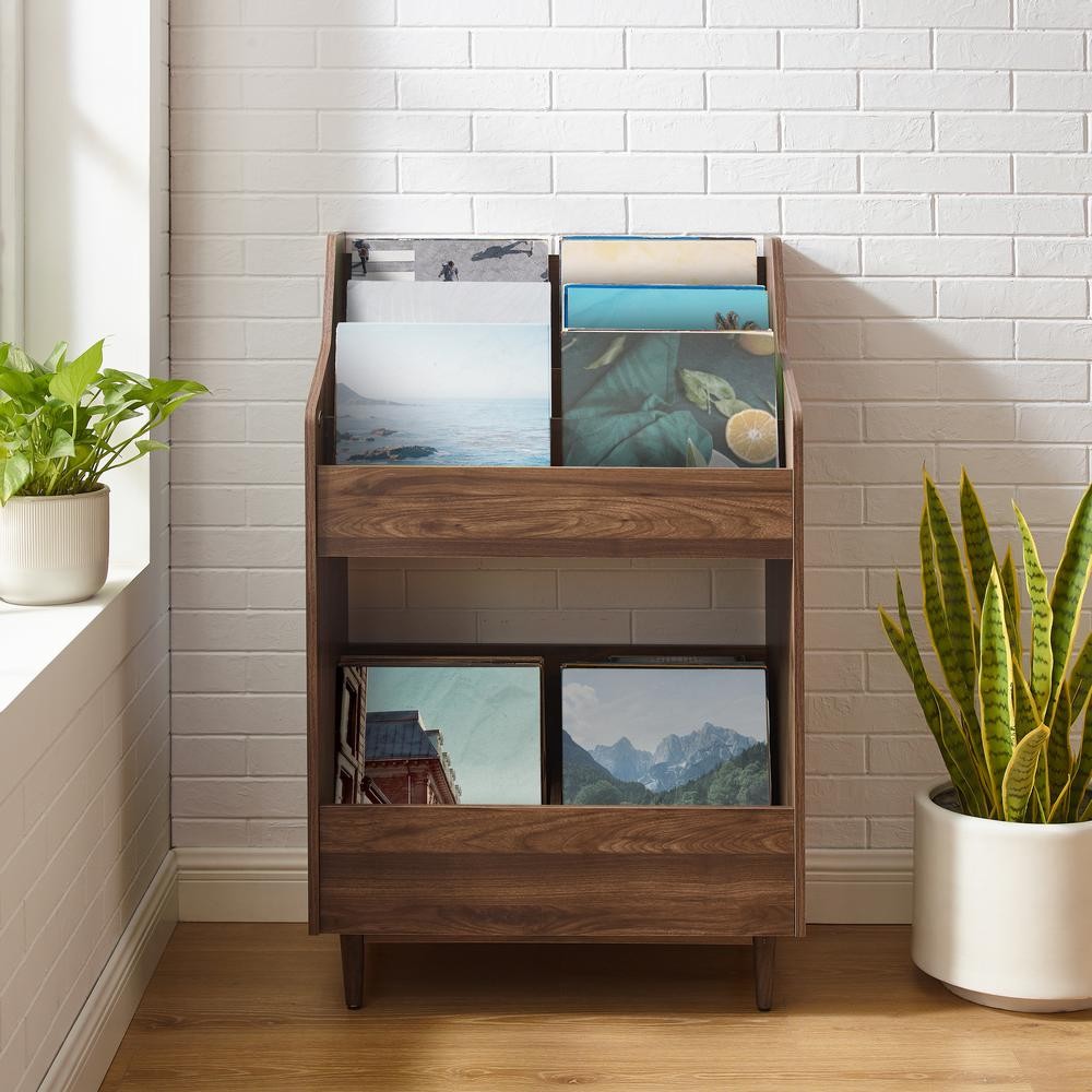 Liam Record Storage Stand Walnut