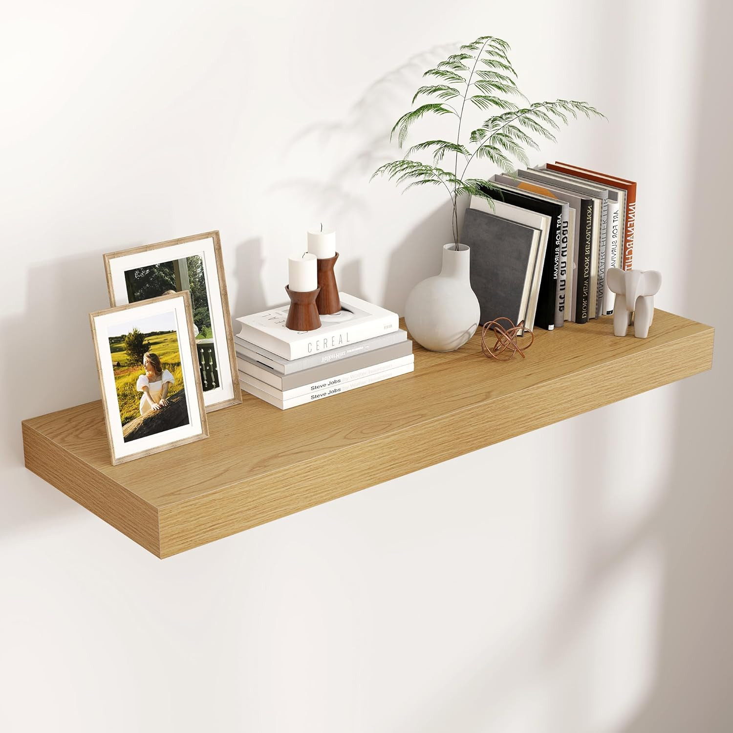 Floating Shelves for Wall, Large Wall Mounted Shelves with Invisible Brackets, L