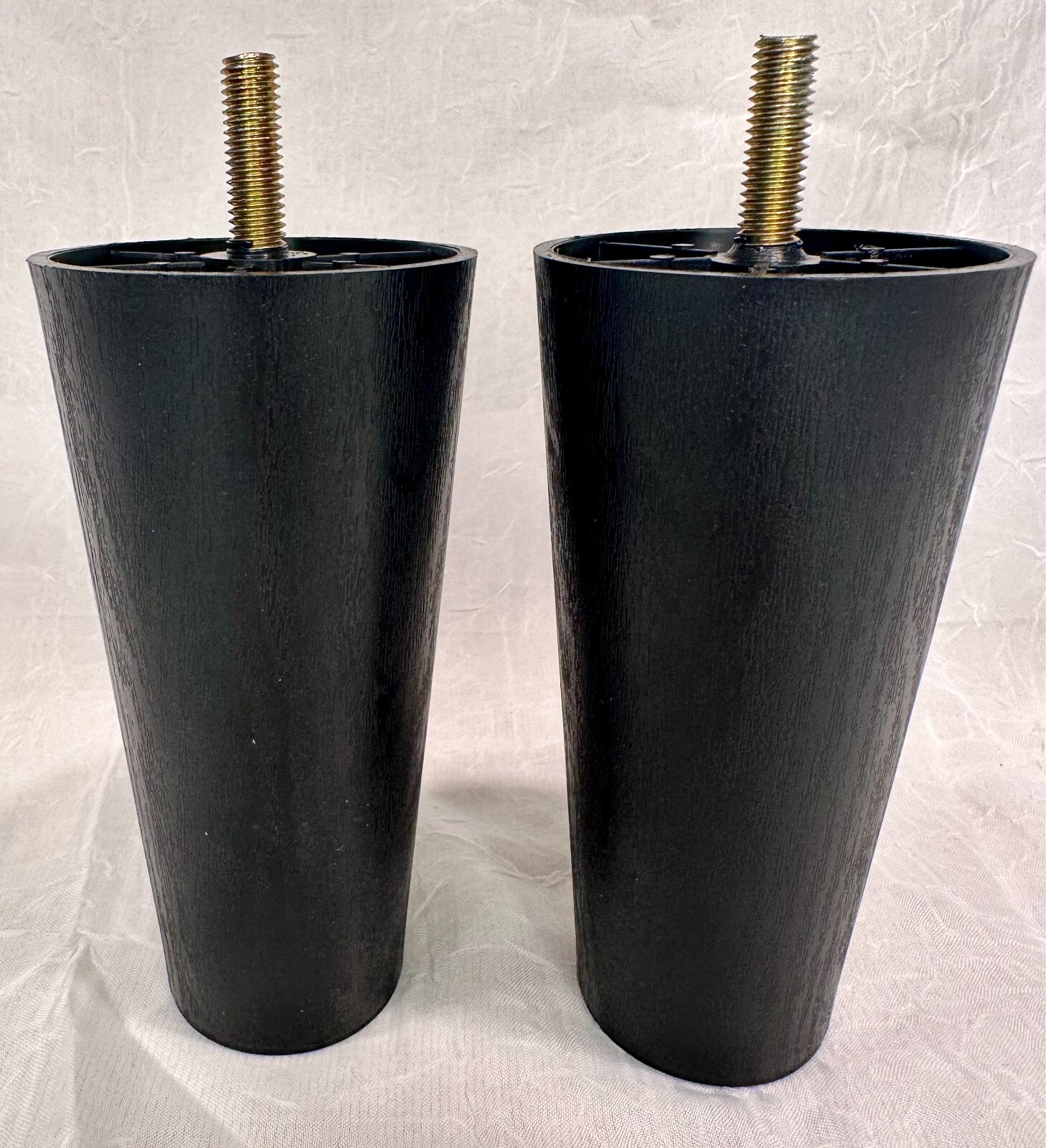 Furniture Legs set of 4 Plastic Faux Wood in Black, 4.75′ in, 1 in Screw in top