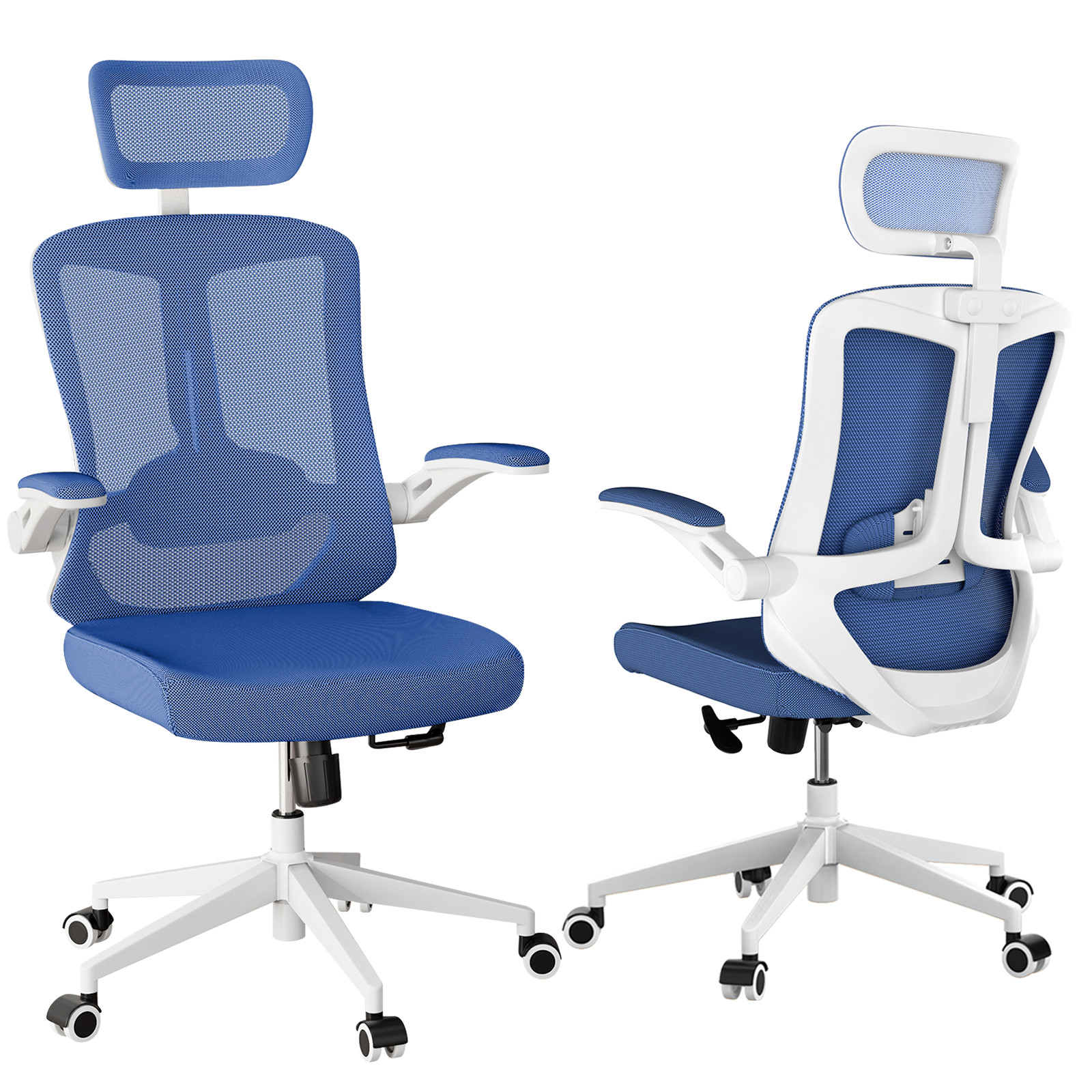 Ergonomic Office Chair with Adjustable Headrest and Lumbar Support&Flip-Up Arms