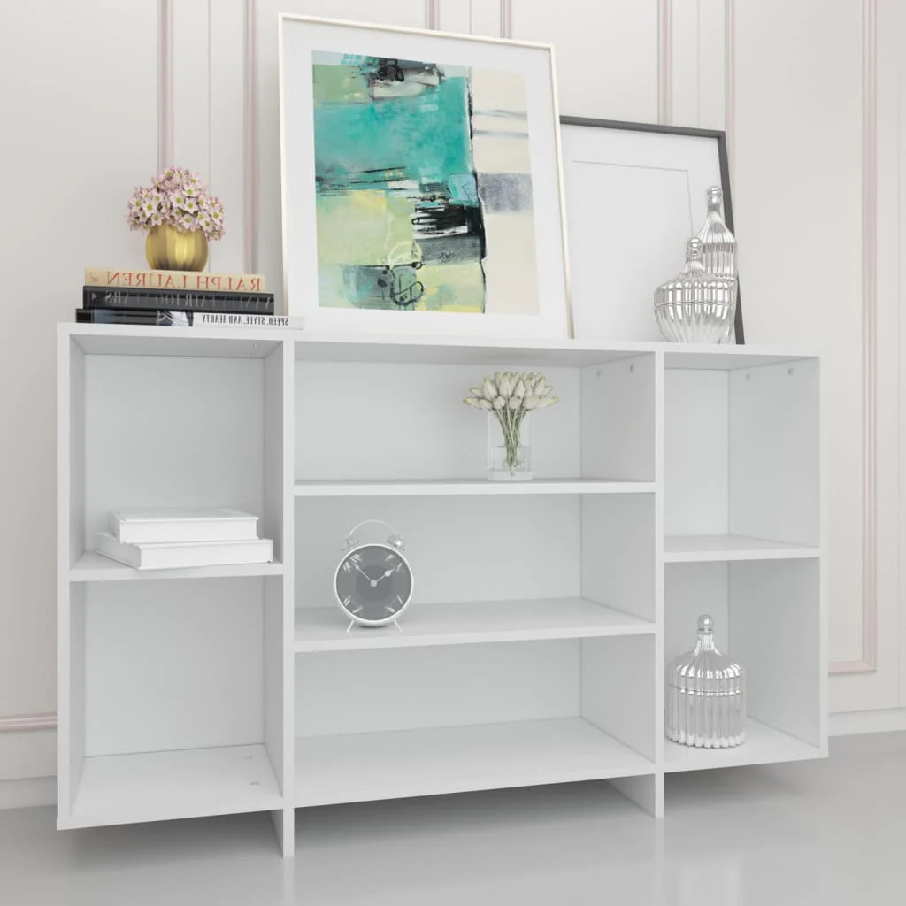 NNEVL Sideboard White 120x30x75 cm Engineered Wood