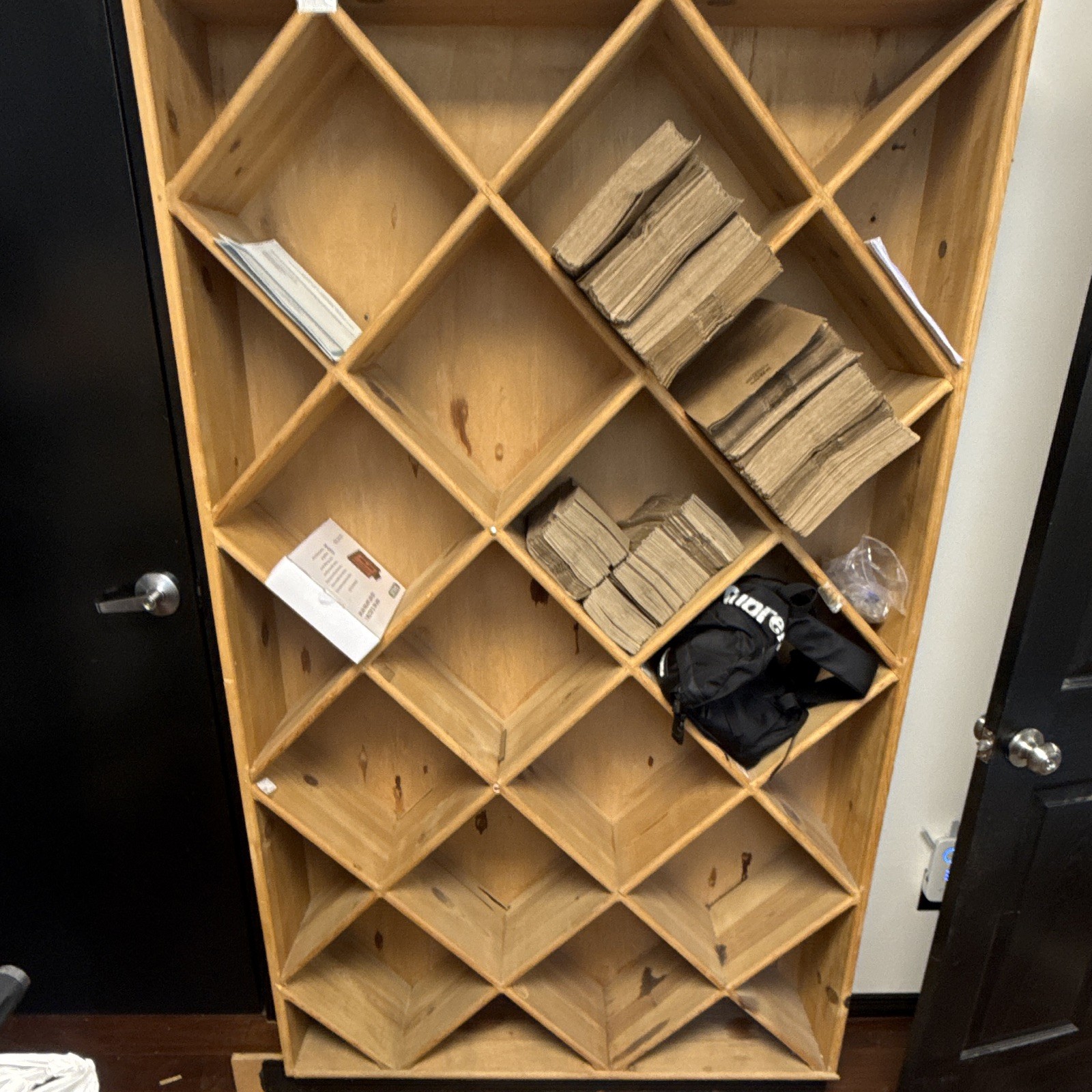 Wood Cottage Medium Tone Brown Freestanding Open Cubby Shelving 30x15x34 6+
