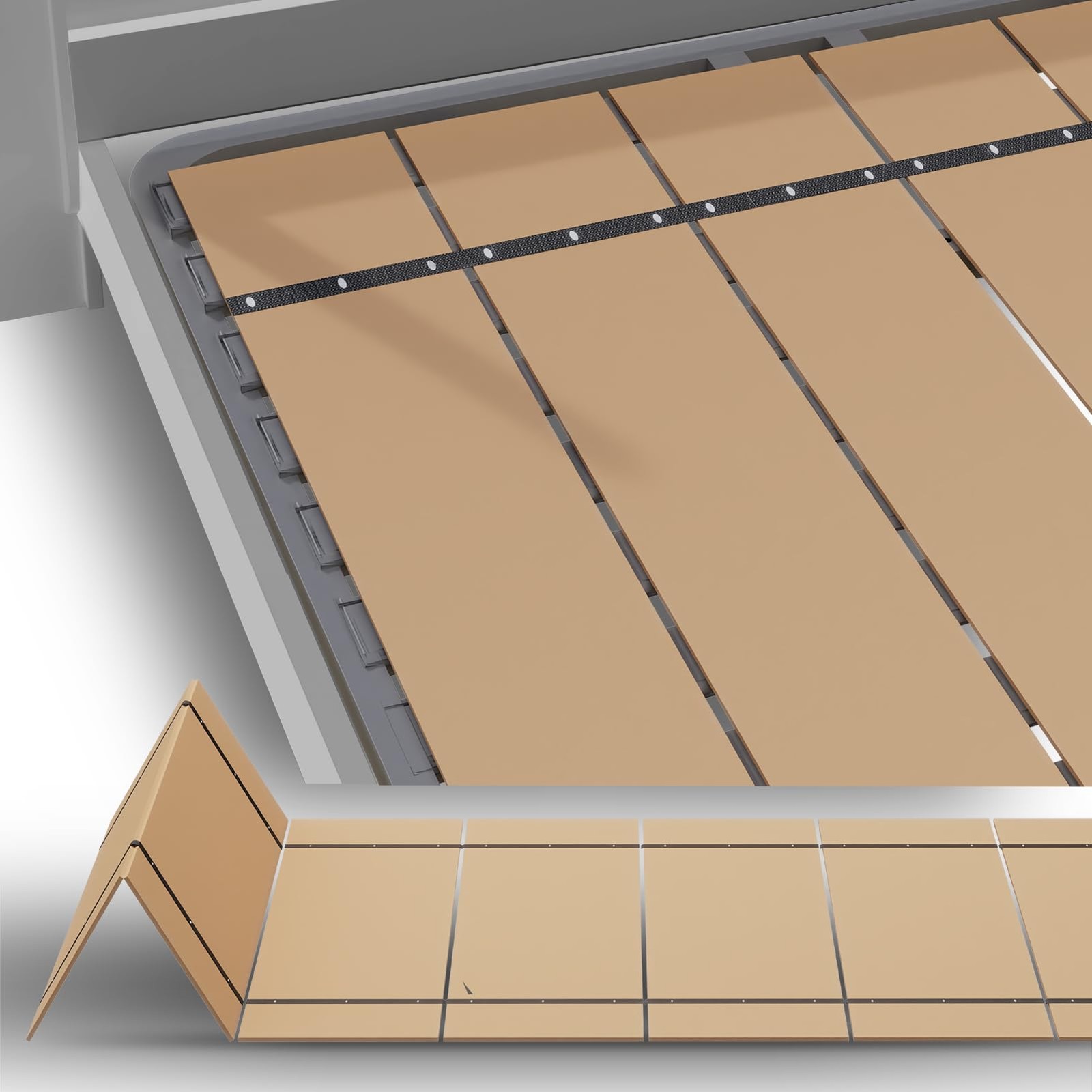 Bunkie Board Thin Wood 6mm Large King Size (76 x 80 in)| Modular Portability …