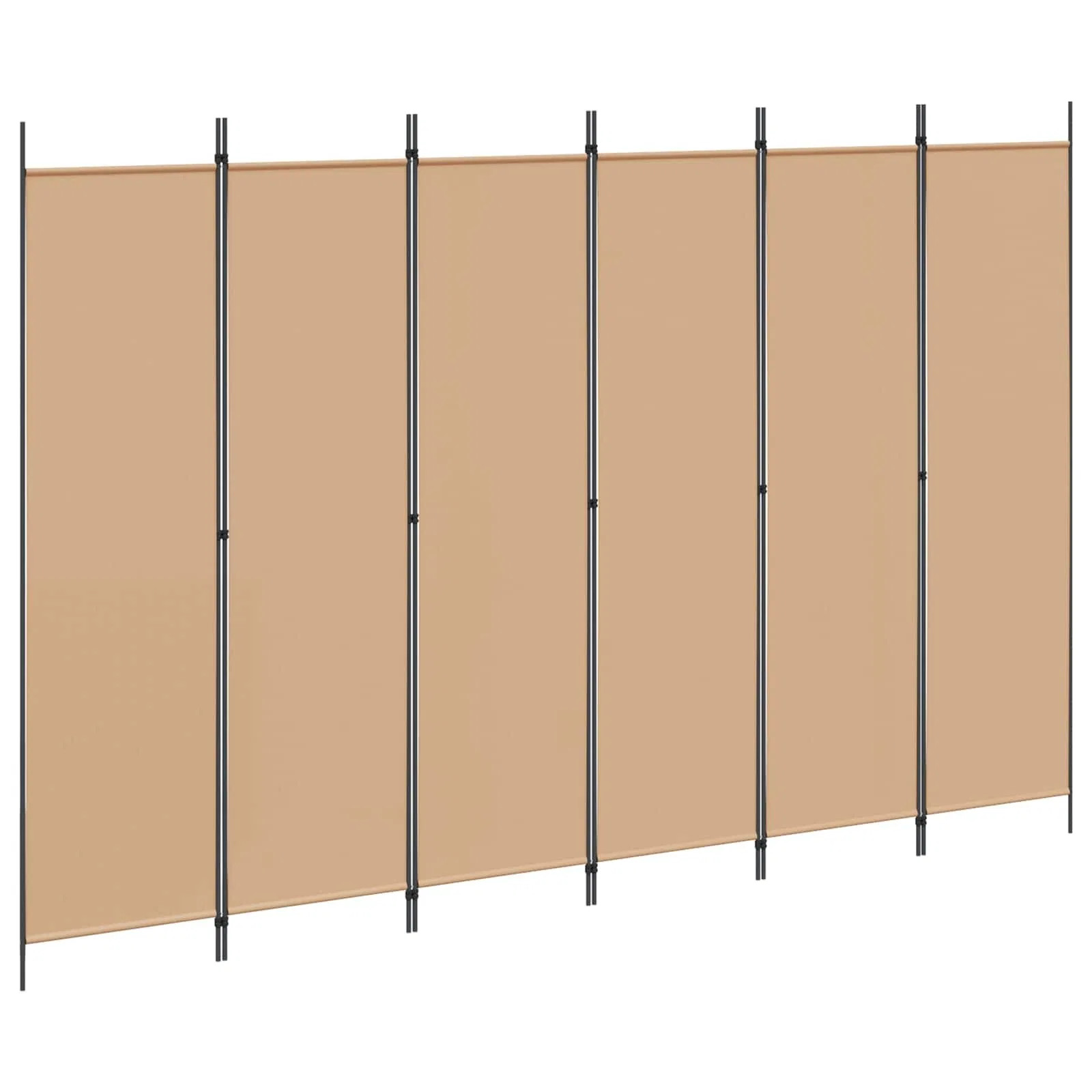6-Panel Room Divider Beige 118.11 x 78.74 in Fabric