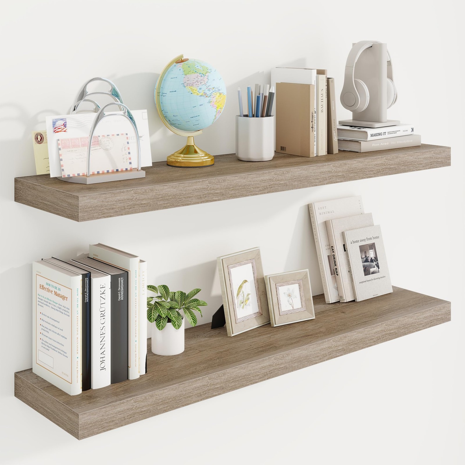 Marsmiles 40In Floating Shelves For Wall 40W X 9.25D X 1.25H 2 Pack Long Wall