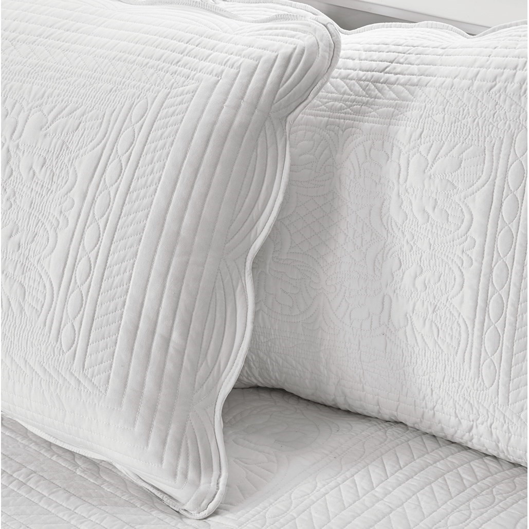 6 Piece Reversible Scalloped Edge Daybed Cover Set White Daybed