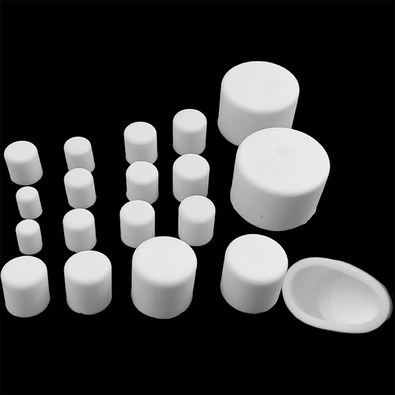 White Silicone Rubber Hose End Blanking Cover Caps Cap Heat Resist 3.7mm~60.5mm