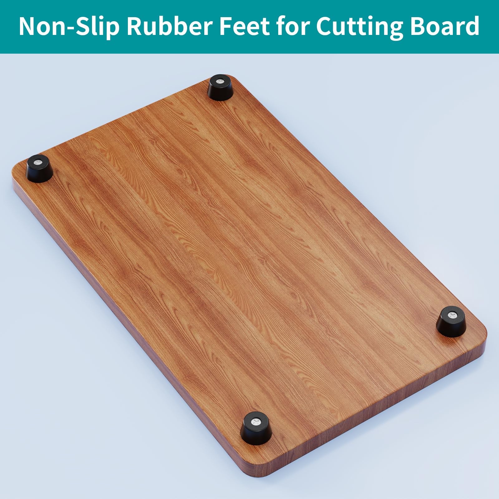 Kernmax 144Pcs Rubber Feet for Cutting Board, Non-Slip Cutting Board Feet with 3