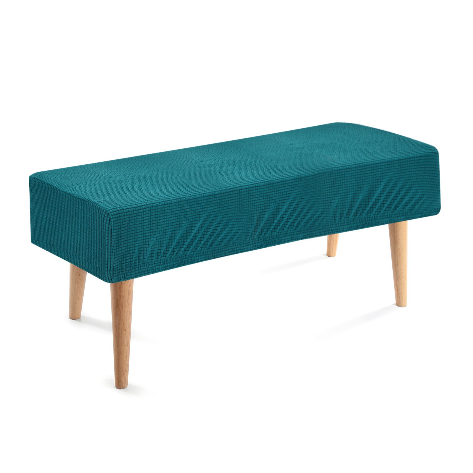 Dining Bench Cover Stretch Piano Bench Seat Protector Slipcover Teal