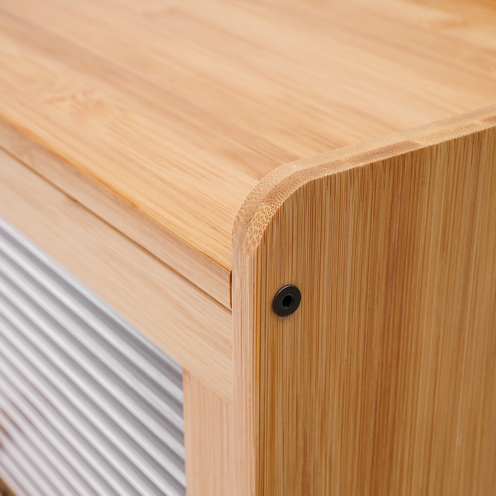 Storage Cabinet, Countertop Cabinet, Bamboo Organizer for Kitchen Living Room